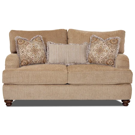 Traditional Loveseat with English Arms